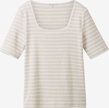 TOM TAILOR T-shirt i beige: framsida