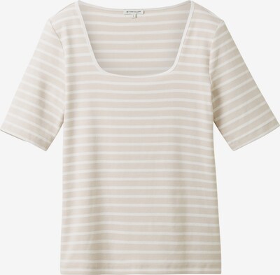 TOM TAILOR T-shirt en beige / blanc, Vue avec produit