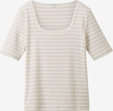 T-shirt TOM TAILOR en beige : devant