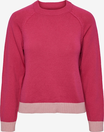 PIECES Sweter 'Nistra' w kolorze różowy: przód