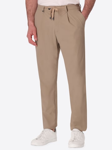Effilé Pantalon chino 'Rio T.Active' Distretto12 en beige : devant