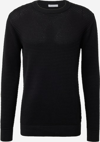 KnowledgeCotton Apparel Sweater 'Vagn' in Black: front