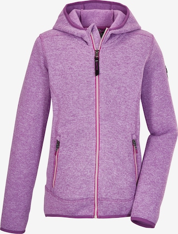 KILLTEC Athletic Fleece Jacket in Purple: front