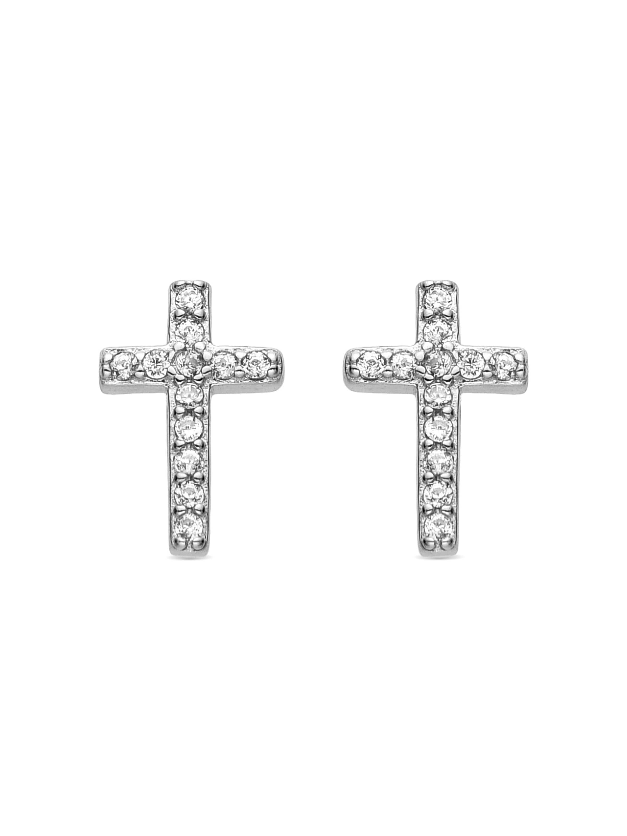 Luxenter Earrings 'Zudis' in One Size in White, Item view
