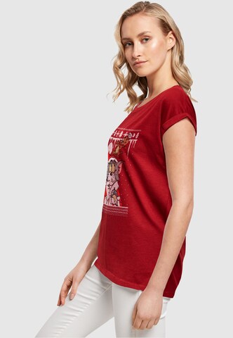T-shirt 'Tom and Jerry - Fair Isle' ABSOLUTE CULT en rouge