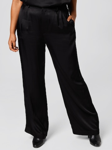 A LOT LESS Loose fit Trousers 'Eve' in Black: front