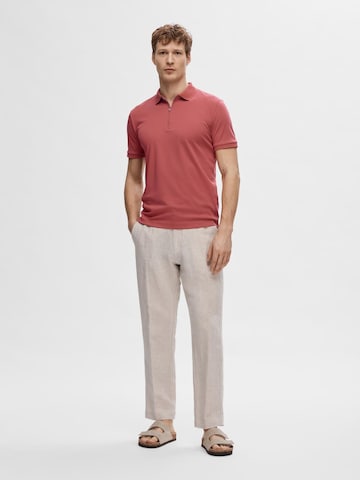 SELECTED HOMME Poloshirt 'Fave' in Rot