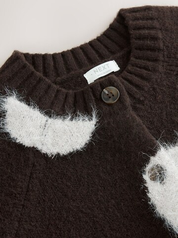 Next Gebreid vest in Bruin