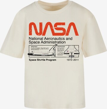 F4NT4STIC T-Shirt 'Classic Space Shuttle' in Beige: predná strana
