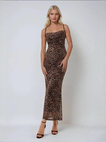 Hiccup Dress in Brown: front