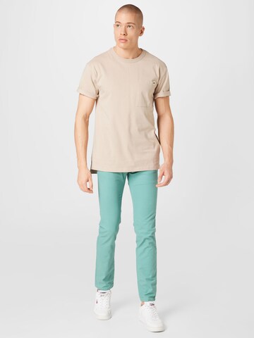 Coupe slim Pantalon chino TOM TAILOR en vert