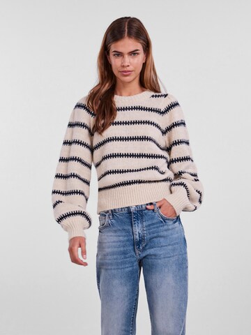 PIECES Sweater 'Nadine' in Beige: front