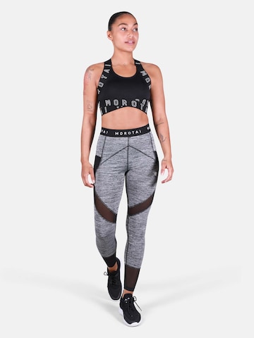 MOROTAI Skinny Sporthose 'PERFORMANCE' in Grau