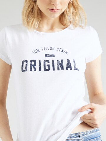 T-shirt TOM TAILOR DENIM en blanc