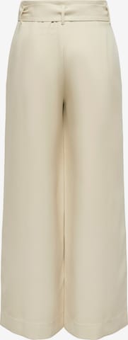 JDY Wide leg Veckad byxa 'Cheetah' i beige