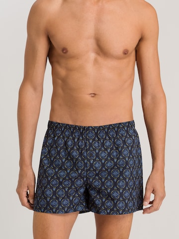 Hanro Boxershorts ' Fancy Woven ' in Blauw: voorkant