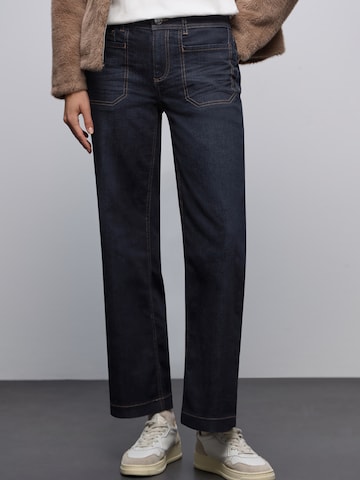 STREET ONE Wide leg Jeans in Blue: front
