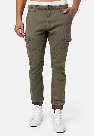 INDICODE JEANS Regular Cargo Pants in Green