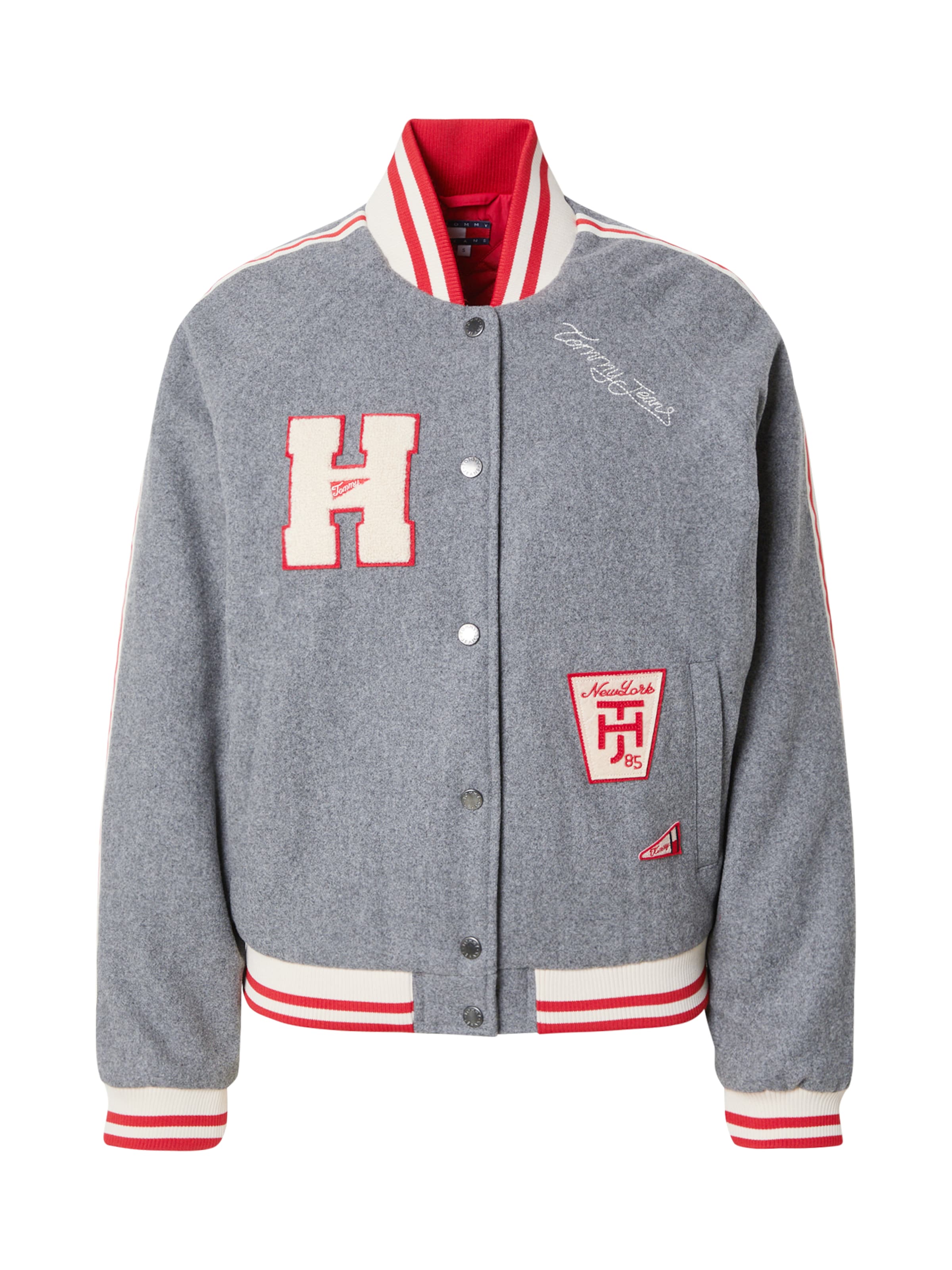 Geacă de primăvară-toamnă de la Tommy Jeans pe gri: față