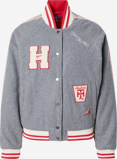 Tommy Jeans Prechodná bunda - kamenná / brusnicová / biela, Produkt