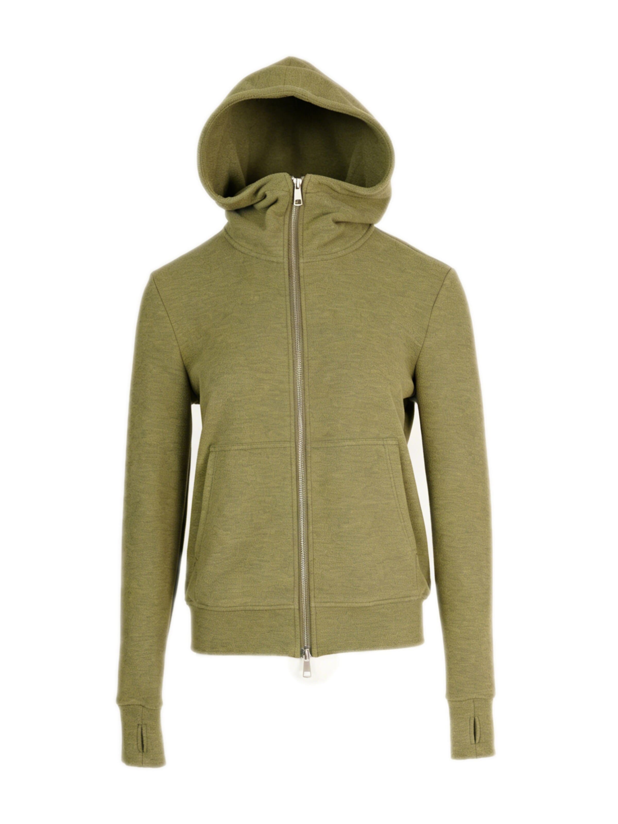 yoligex Between-seasons coat 'YOLIGEX Kapuzenjacke mit Reißverschluss & Kängurutasche' in Green: front