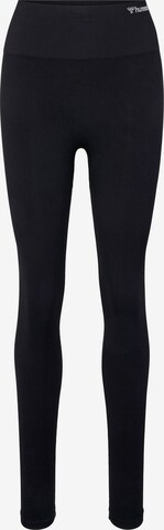 Hummel Skinny Workout Pants 'Rest' in Black: front