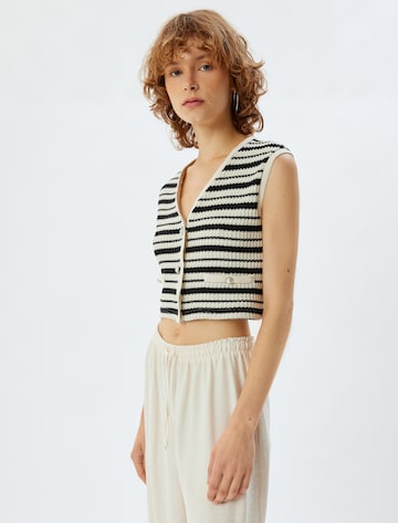 Koton Gebreid vest in Zwart