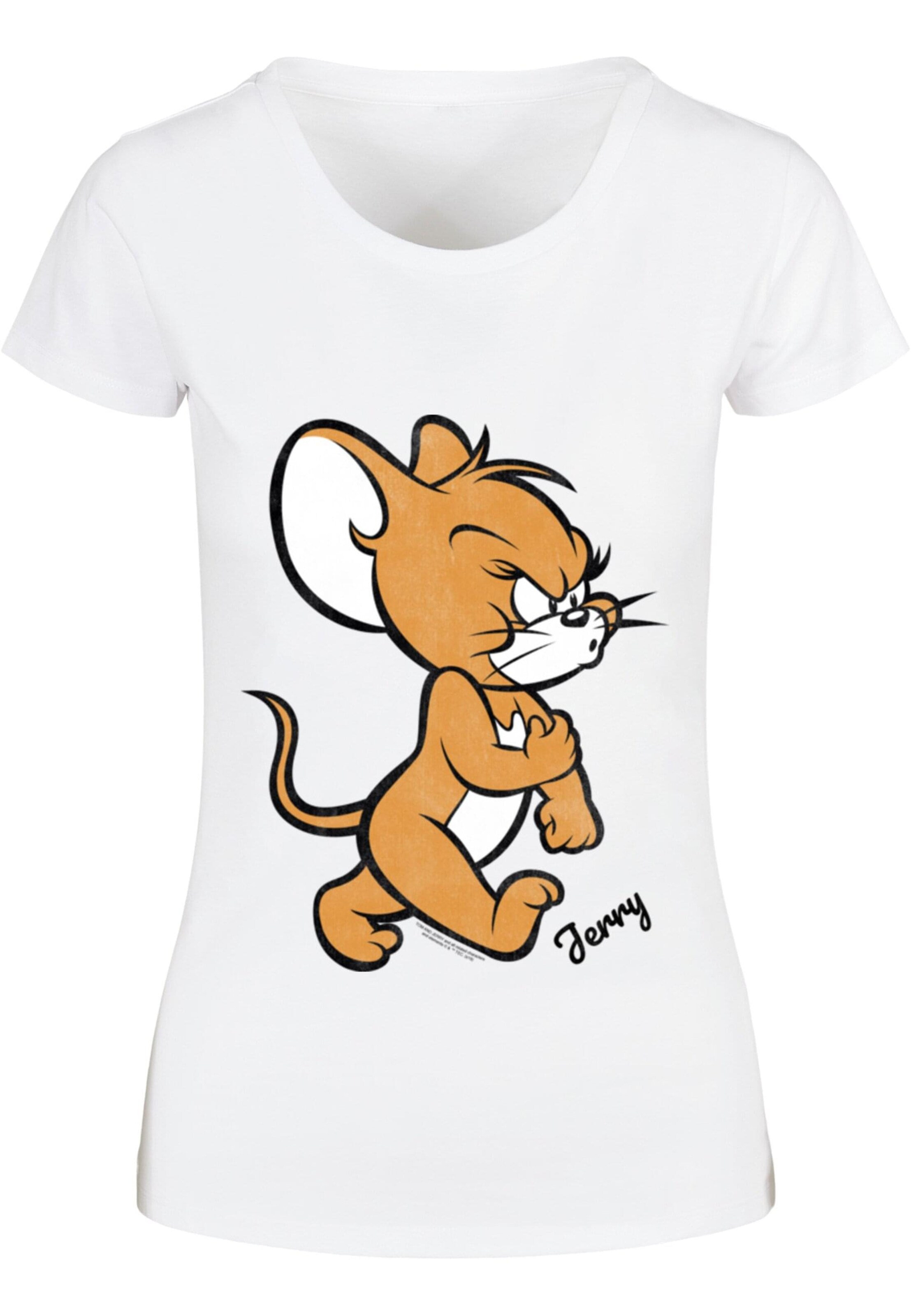 ABSOLUTE CULT T-Shirt  'Tom & Jerry Angry Mouse' in Weiß: Vorderseite