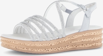 GABOR Sandale in Silber: Vorderseite