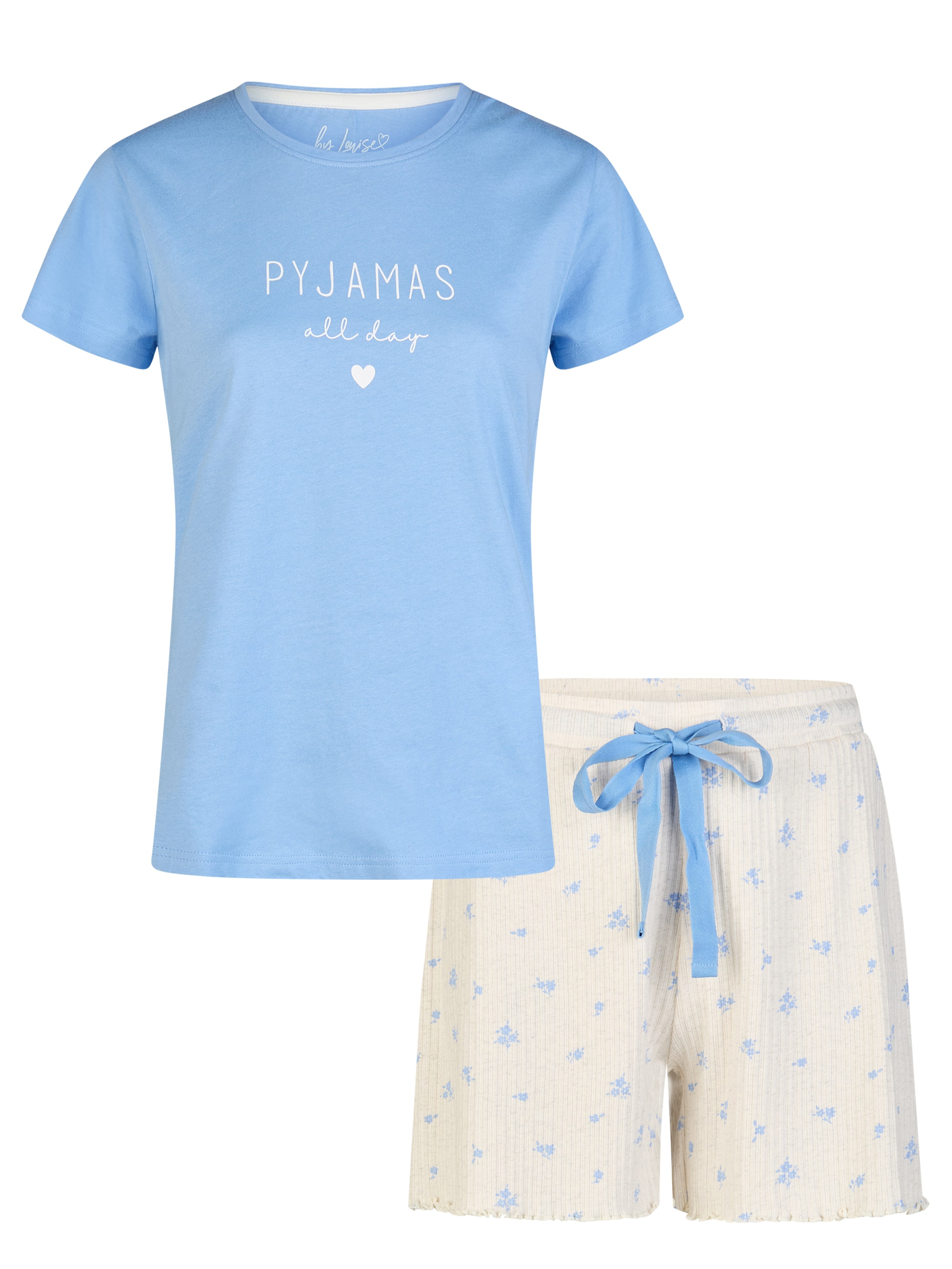 By Louise Pyjama in Blauw: voorkant