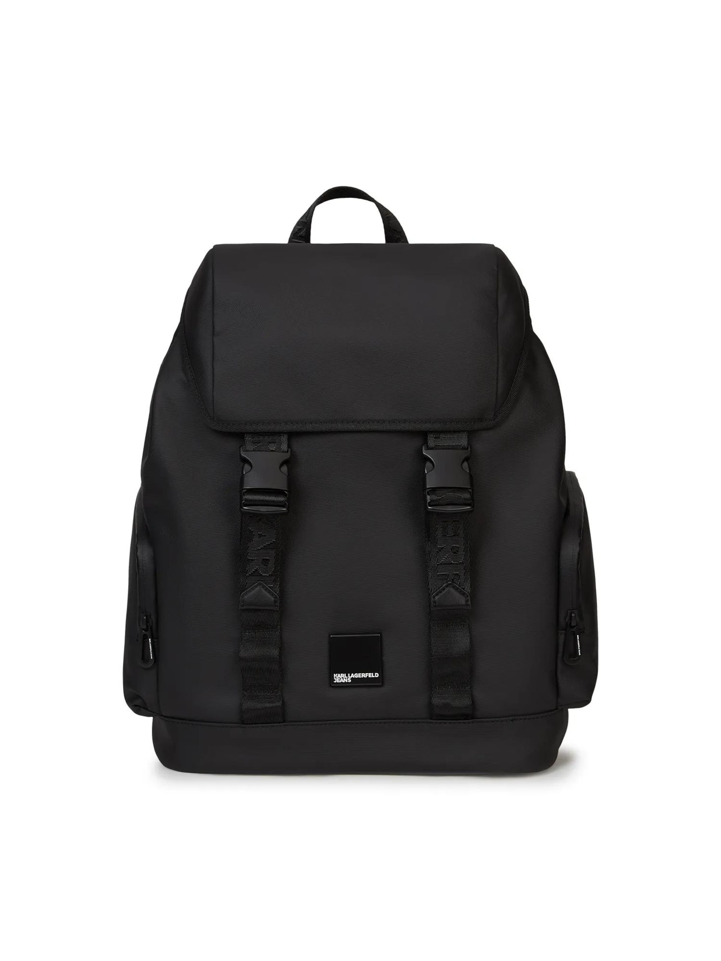 KARL LAGERFELD JEANS - Mochila 'Venture' en negro: frente