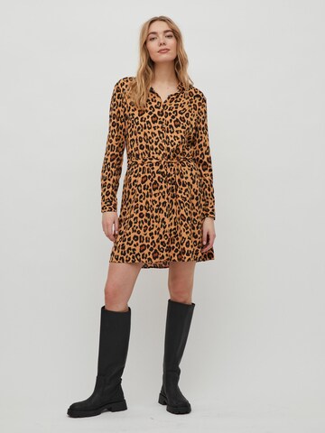 VILA Shirt Dress 'VIPaya' in Brown