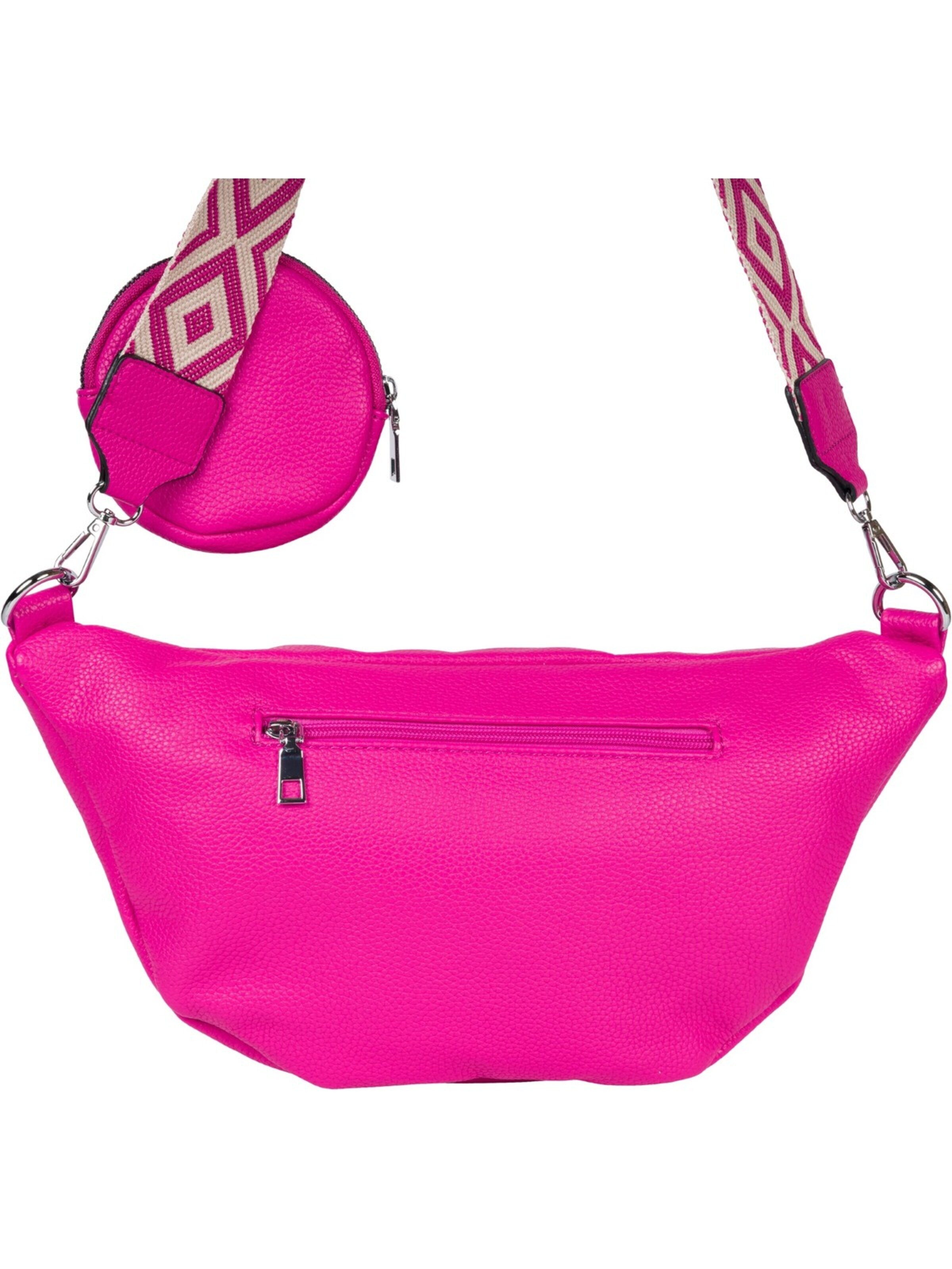 styleBREAKER Crossbody bag 'Halbmond Crossbody Bag Set 3-Teilig' in Pink