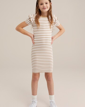 Robe WE Fashion en beige : devant