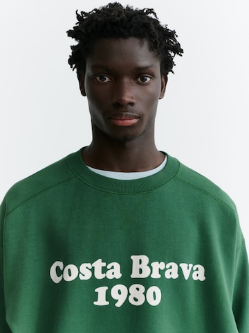 Thinking MU Sweatshirt 'JADEWON' in Groen: voorkant