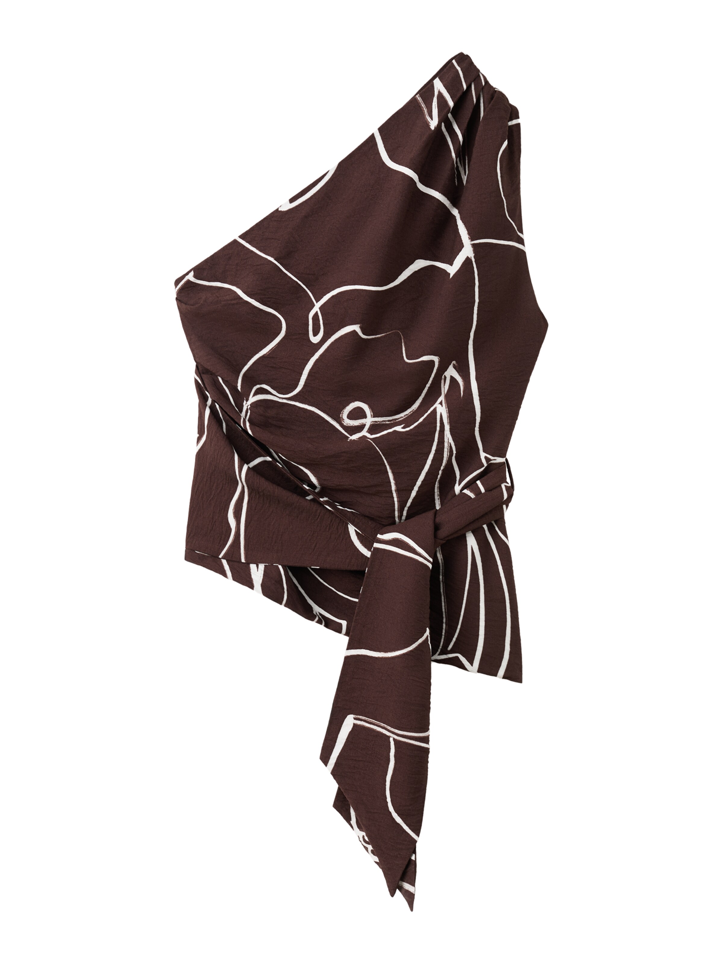 MANGO Top 'Lauren' | rjava / bela barva, Prikaz izdelka