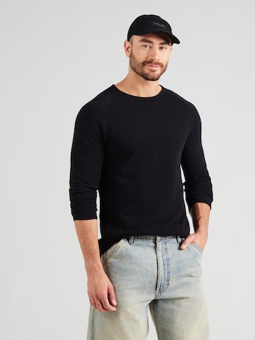 JACK & JONES - Ajuste regular Jersey 'JJEHill' en negro: frente