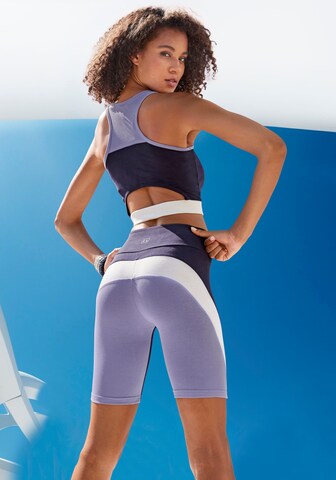 LASCANA ACTIVE Skinny Športne hlače | vijolična barva