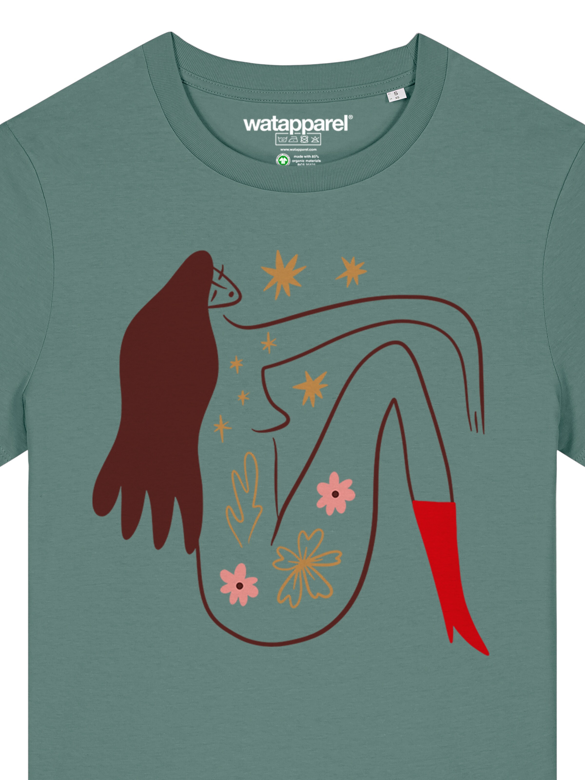 T-shirt 'Love And Flex' Watapparel en vert