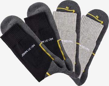 JOHN DEVIN Socken in Grau: Vorderseite