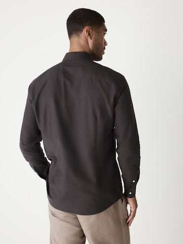 Next Regular fit Srajca 'Oxford' | siva barva