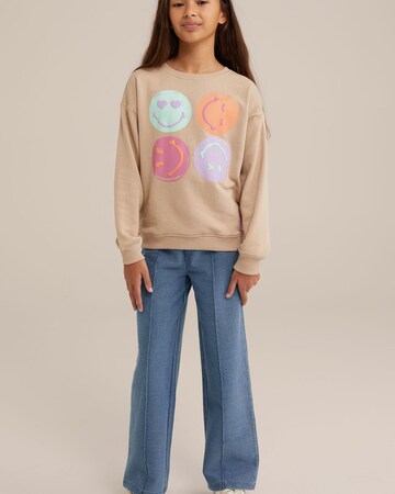 WE Fashion Wide leg Trousers in Blue