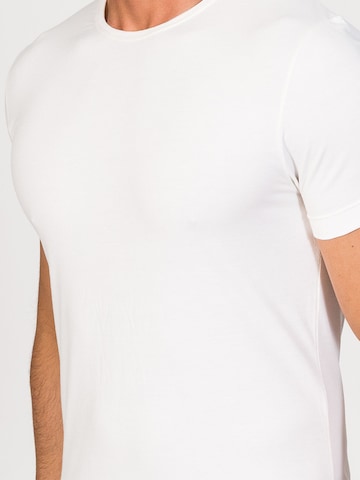 zd ZERO DEFECTS - Camiseta térmica 'Crew-Neck T-shirt Soya Yarn' en blanco