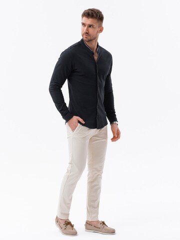Ombre Slim fit Button Up Shirt 'K542' in Black