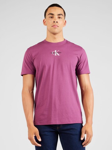 T-Shirt Calvin Klein Jeans en violet : devant