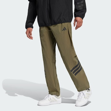 ADIDAS SPORTSWEAR Loosefit Byxa 'Future Icons' i grön: framsida