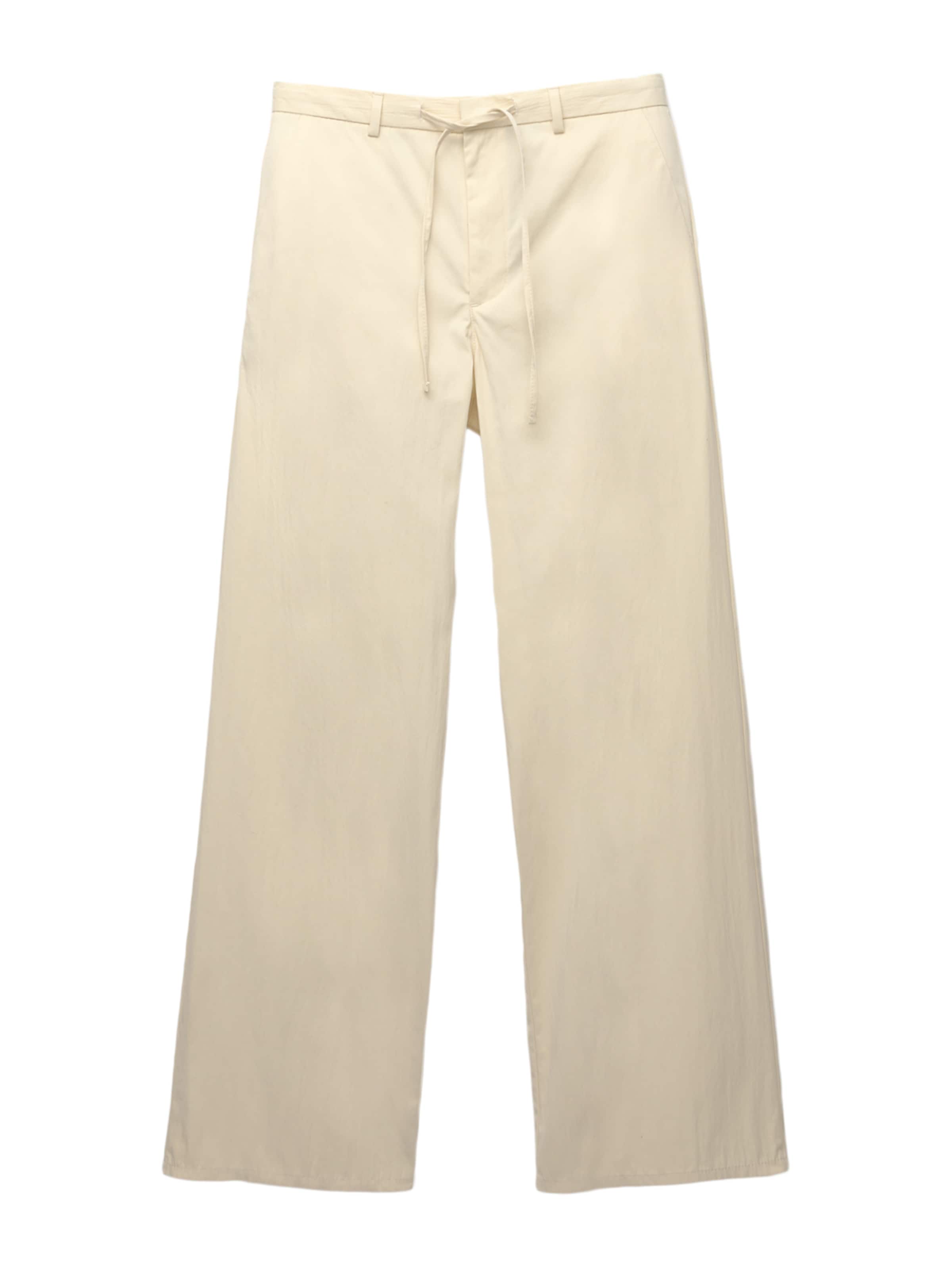 Pull&Bear Широки крачоли Панталон в жълто: отпред