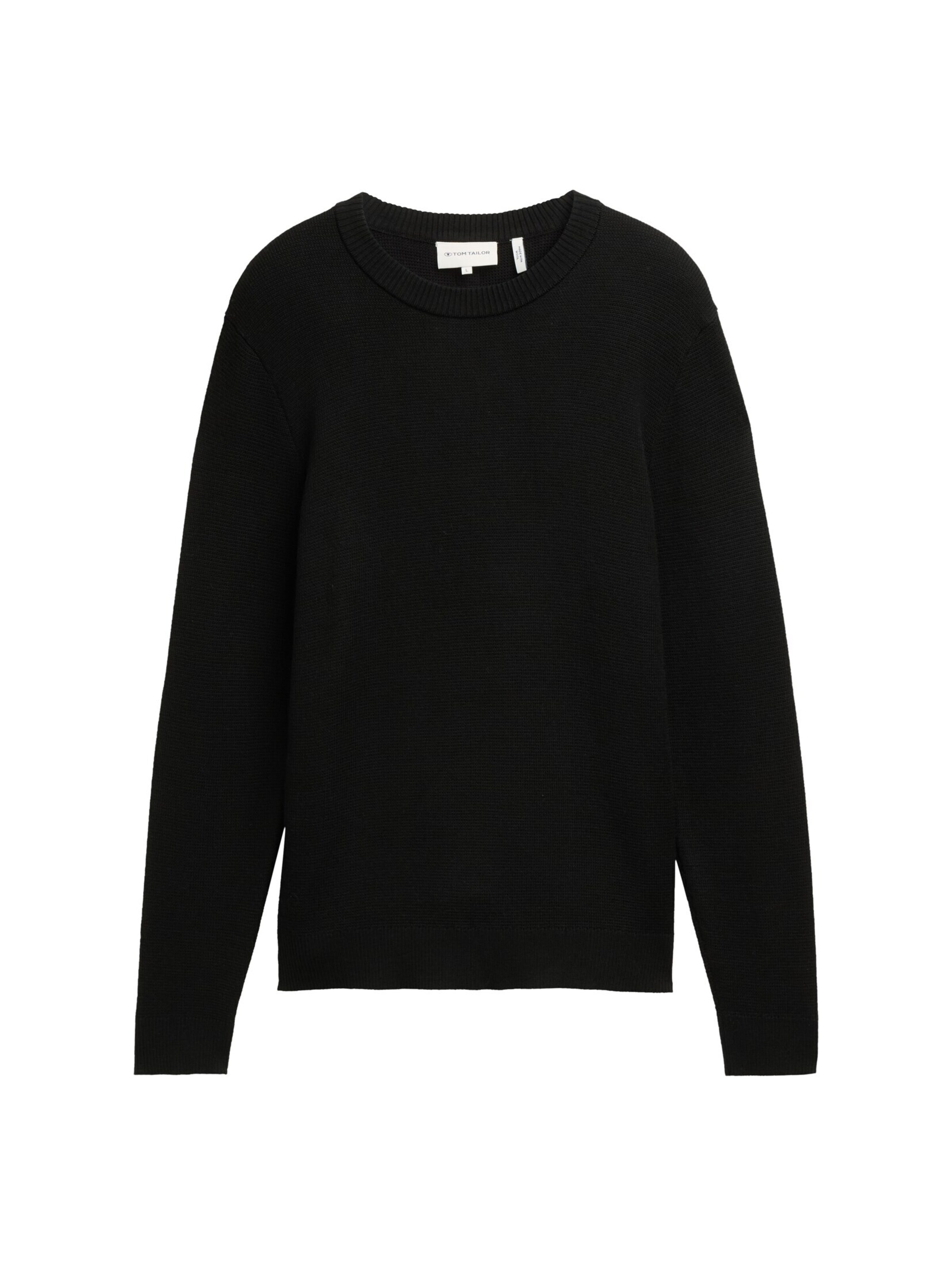 TOM TAILOR Trui in Zwart: voorkant