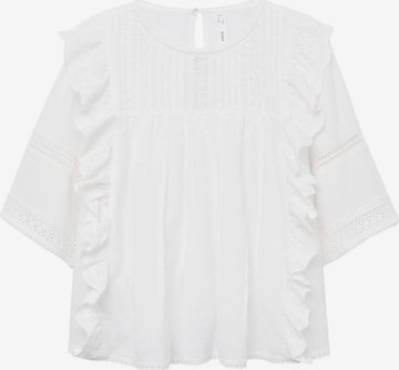 MANGO Blouse 'Carina' in Wit: voorkant