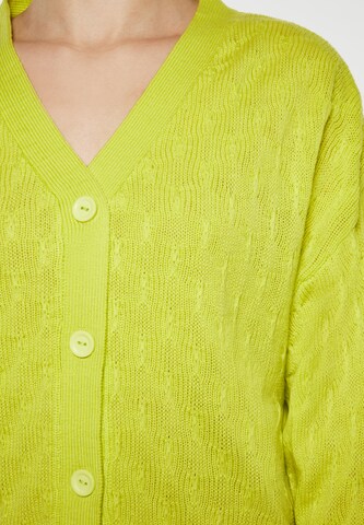 swirly Knit Cardigan in Green